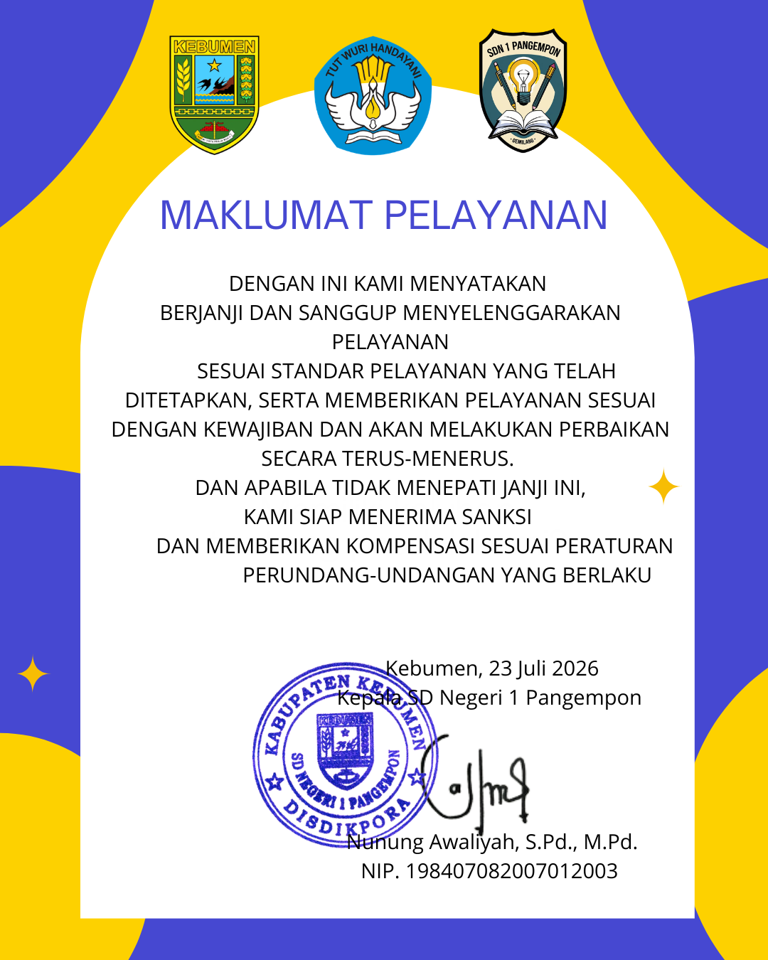 MAKLUMAT PELAYANAN